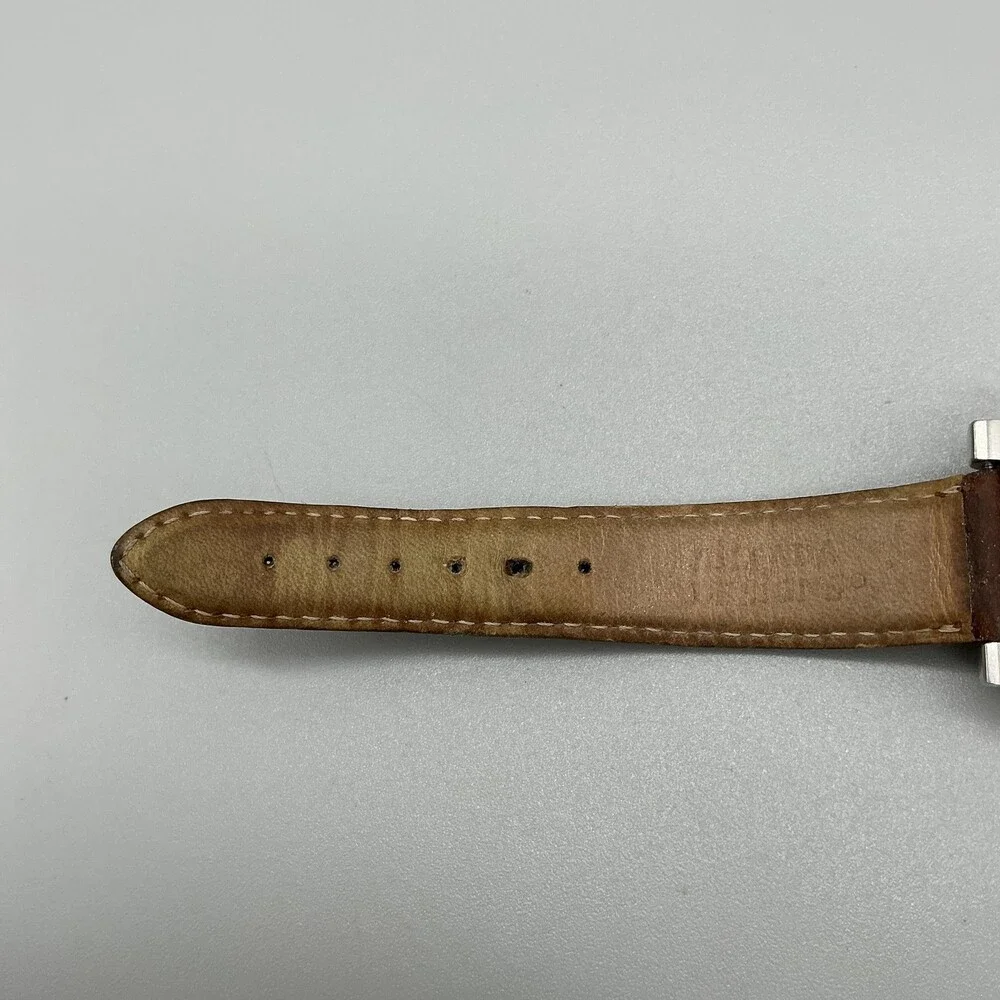 Silpada Designs Womens Watch 35mm Cream Dial Brown Leather Date New Battery
